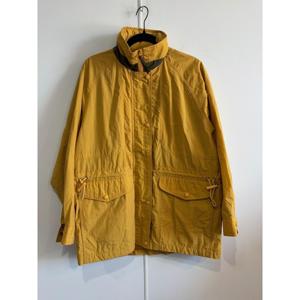 VTG American Eagle Outfitters Jacket Mens XL Yellow‎ Nylon Snap Windbreaker 90s